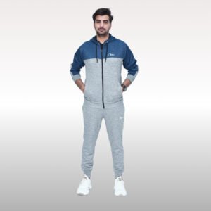 Modern Edge Navy And Gray Tracksuit For Men