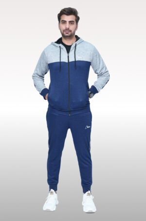 Modern Edge Gray And Navy Tracksuit For Men