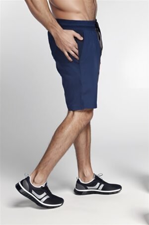 Men simple premium Woven Stretched blue shorts